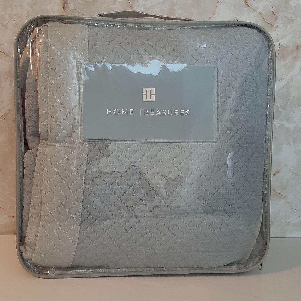 Home Treasures Savannah Marine Meadow King Egyptian Cotton Coverlet